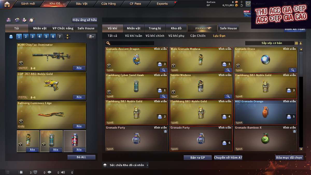 shop acc cf uy tin gia re